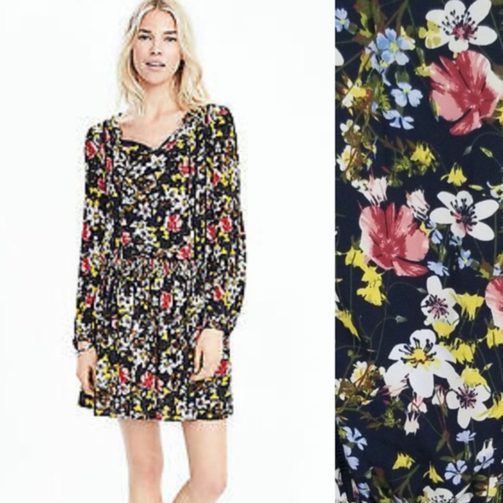 Banana Republic Lined Floral Dress Sz S